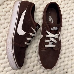 Nike Toki Chocolate Brown Suede Skater Sneaker